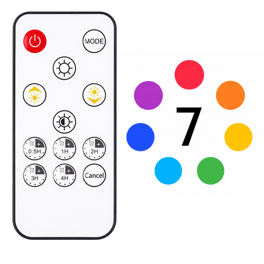 Mando Control Remoto + 7 Colores Ambientales